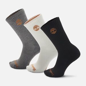 Timberland 3-Pack Men’s Cushion Crew Sock, M9-12, multicolored, Brand new w/tags